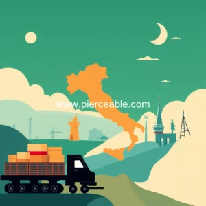 Artistic representation for Italy boosts trade with uae: packaging exports up 78% in h1 2024 vs. 2023.