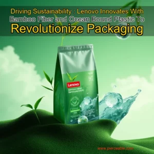 Artistic representation for Driving Sustainability : Lenovo Innovates With Bamboo Fiber and Ocean Bound Plastic To Revolutionize Packaging