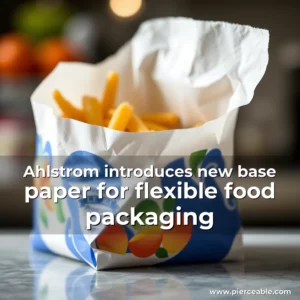 Artistic representation for Ahlstrom introduces new base paper for flexible food packaging